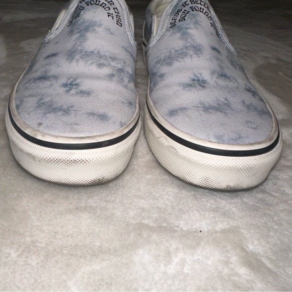 Vans X Park Project White Tie Dye Embroidered Slip On Sneaker Size W7.5 M6 - Picture 12 of 12